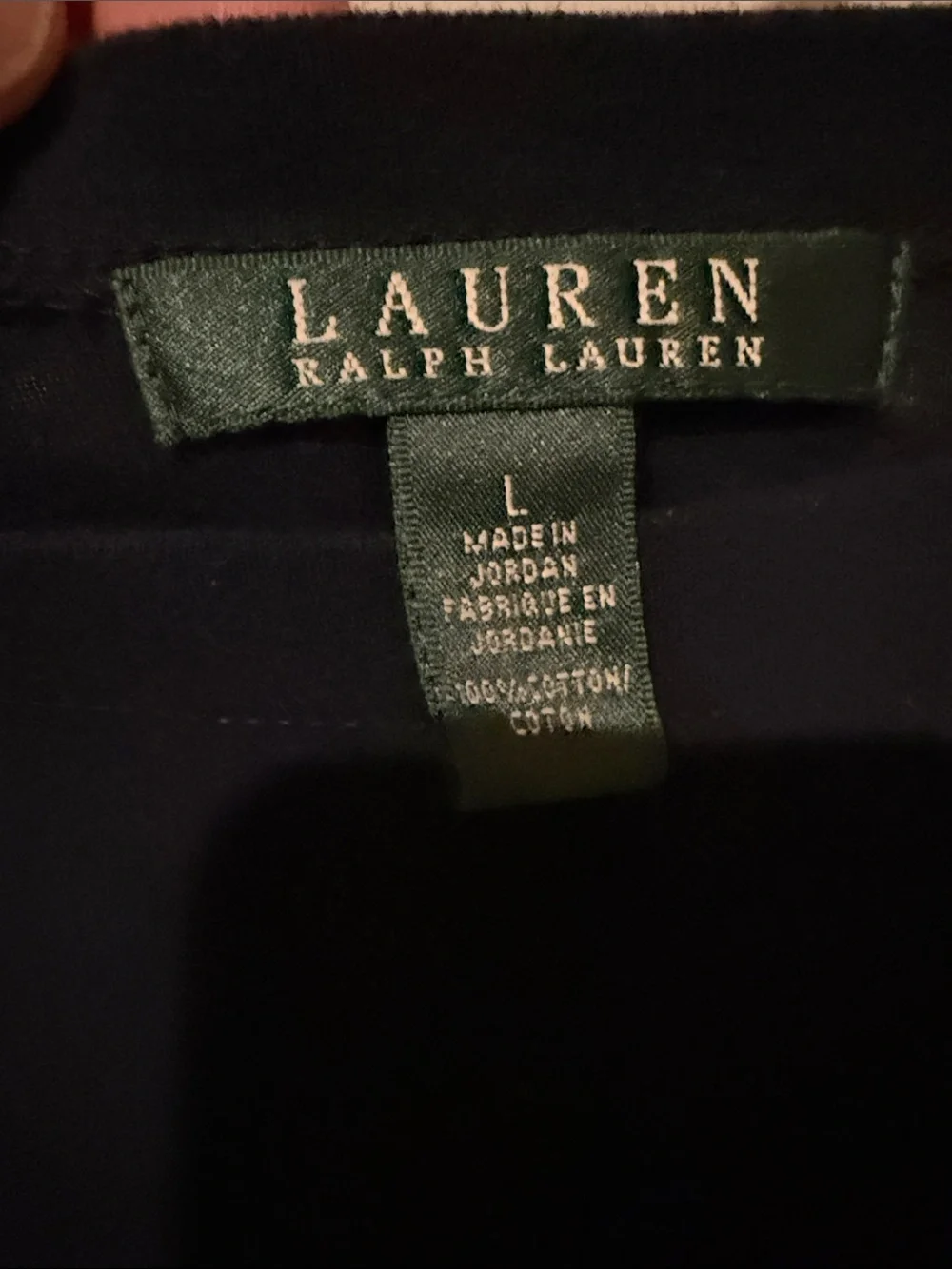 Lauren Ralph Lauren Navy and White Striped Boatneck Dress with Orange Trim